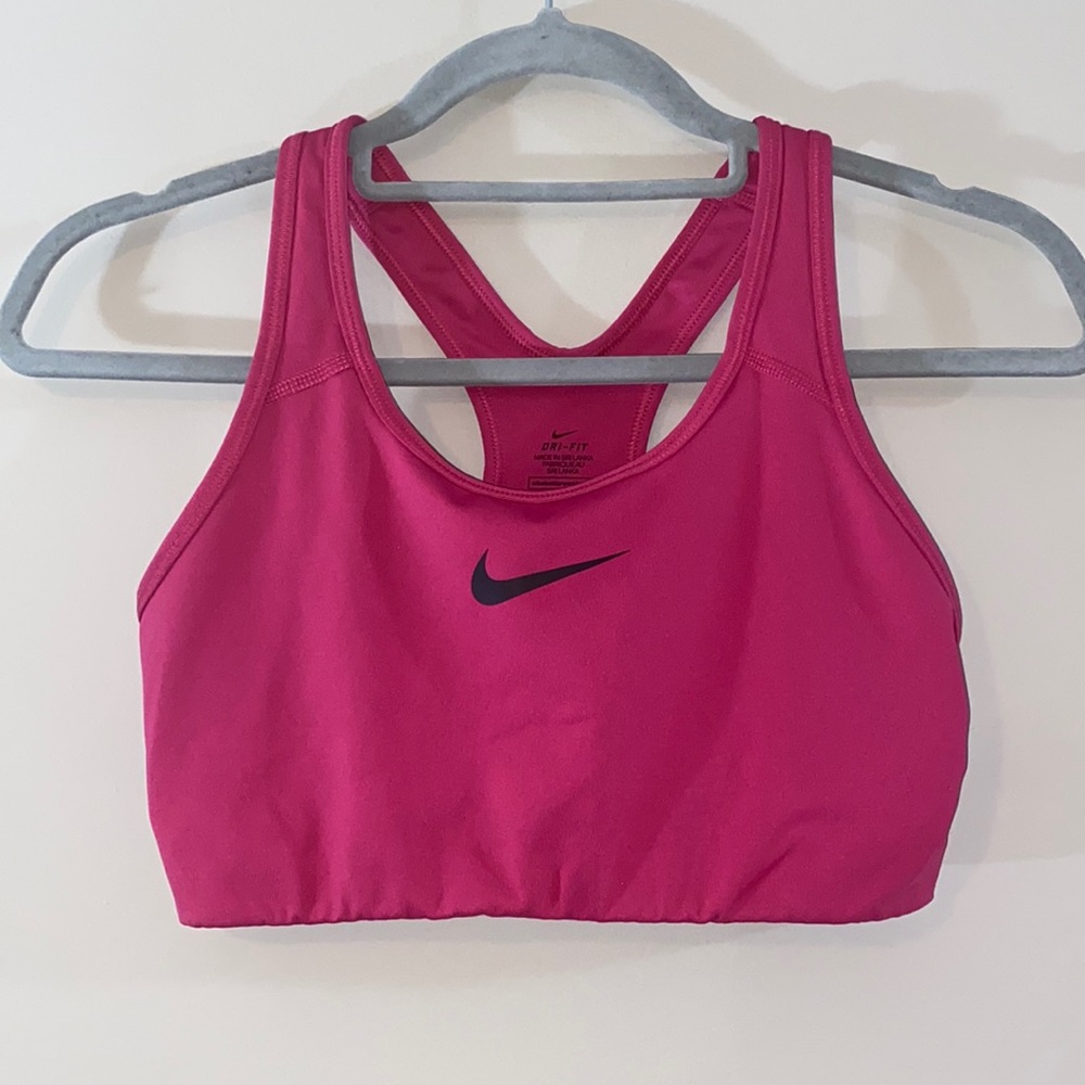 Hot Pink Nike Sports Bra, Size M